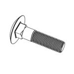 Mushroom Head Square Neck Bolts — DIN Round Head Bolts, Indasco product B-05-0012