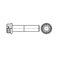 Aerospace Series - Bolts, Double Hexagon Head, Close Tolerance, Medium Thread Length, in Heat Resisting Nickel Base Alloy NIP100HT (lnconel 718), Uncoated - Classification: 1275 MPa/650 — Indasco product B-11-0009
