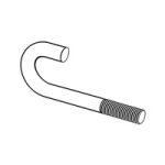 Round Bend Hook Bolts (F468, F593, F1554, A307, A193/A193M, A320/A320M, SAE J429) — ASME Foundation Bolts, Indasco product B-13-0005