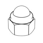 Prevailing Torque Type Hexagon Domed Cap Nuts with Nonmetallic Insert — DIN Acorn Nuts, Indasco product N-05-0009
