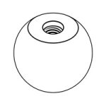 Ball Knobs - Type C — DIN Acorn Nuts, Indasco product N-05-0012