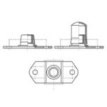 Anchor Nuts with MJ-thread, Deep Counterbore, Self-locking, Floating, Two Lug, Corrosion-resisting Steel, Classification: 1100 MPa/315℃/425℃ — Indasco product N-06-0059