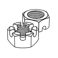 Hexagon Thin Slotted Nuts and Castle Buts with Metric Coarse snd Fine Pitch Thread,Product Grades A and B — Indasco product N-07-0002