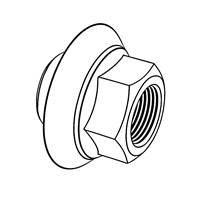 Wheel Nut with Short Guide Shank - K — DIN Wheel Nuts, Indasco product N-13-0002