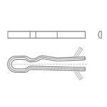 Split Pins, Form VN — DIN Split Pins, Indasco product P-01-0004