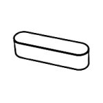 Parallel Keys, Deep Pattern - Type A — DIN Keys, Indasco product P-07-0004