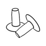Flat Countersunk Head Rivets - Nominal Diameters From 3 to 5 mm — DIN Solid Rivets, Indasco product R-01-0017