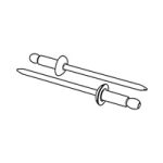 Open End Blind Rivets with Break Pull Mandrel and Protruding Head - AIA/St — DIN Blind Rivets, Indasco product R-03-0001
