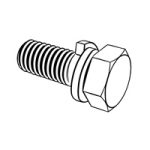Hex Head Screw and Helical Spring Lock Washers for SEMS — ASME Screw and Washer Assemblies, Indasco product S-05-0003