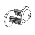 Cross pan head screw and washer assemblies,coarse threaded screws with captive plain washer — Indasco product S-05-0006