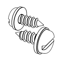 Slotted Pan Head Tapping Screws with Plain Washer — ISO Screw and Washer Assemblies, Indasco product S-05-0011