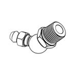 Earth-moving Machinery - Lubrication Fittings - 45° Elbow Fitting — ISO Plugs, Indasco product S-07-0013