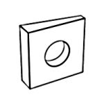 Hardened Beveled Washers with Slope or Taper in Thickness 1:6 (ASTM F436 / F436M) — ASME Beveled Washers, Indasco product W-08-0002
