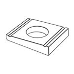 Square Taper Washers for U-sections — DIN Beveled Washers, Indasco product W-08-0006