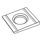 Square Taper Washers for High-strength Structual Bolting of Steel Channel Sections — DIN Beveled Washers, Indasco product W-08-0007