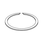 Snap Rings with Rectangular Profile for Shafts — DIN Wire Retainers, Indasco product W-15-0001