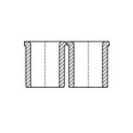 Press Fit Jig Bushes, Headed - Form A and B — DIN Bush-Shoulder Washers, Indasco product W-17-0002