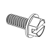 Plain and Slotted Hex Washer Head Screws (ASTM F837,F468) [TABLE 2.2.10-1] — ASME Flanged-Collared Hex Bolts, Indasco product B-02-0004