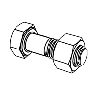 Hexagon Head Bolts with Hexagon Nut for Steel Structures — DIN Hex Structural Bolts, Indasco product B-03-0013