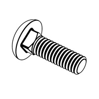 Agricultural Machinery - Flat Countersunk Square Neck Bolts with Short Square — DIN Round Head Bolts, Indasco product B-05-0017