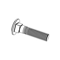 Cup Head Square Neck Bolts with Small Head and Short Neck - Product Grade B — ISO Round Head Bolts, Indasco product B-05-0018