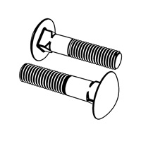 Cup Head Square Neck Bolts with Large Head - Product Grade C — ISO Round Head Bolts, Indasco product B-05-0019