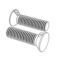 No.7 Head Plow Bolts (Round, Countersunk, Reverse Key) [Table 2] (A307, F468, F593, SAE J 429) — Indasco product B-06-0008