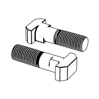 T-head Bolts with Double Nibs — DIN T-Head Bolts, Indasco product B-08-0013