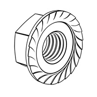 Regular Serrated Flange Locknuts [Table 1] (ASTM F2282) — ASME Flanged-Collared Hex Nuts, Indasco product N-02-0004