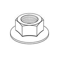 Large Hex Flange Nuts [Table 12] (ASTM A563 / F594 / F467) — ASME Flanged-Collared Hex Nuts, Indasco product N-02-0005
