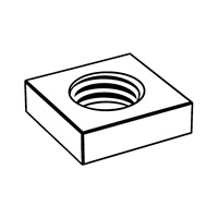 Square Machine Screw Nuts [Table1] (SAE J995 / ASTM F594 / F467) — ASME Square Nuts, Indasco product N-04-0004