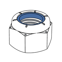 Nylon Insert Locknuts (Inch Series) — ASME Locking Nuts, Indasco product N-06-0002