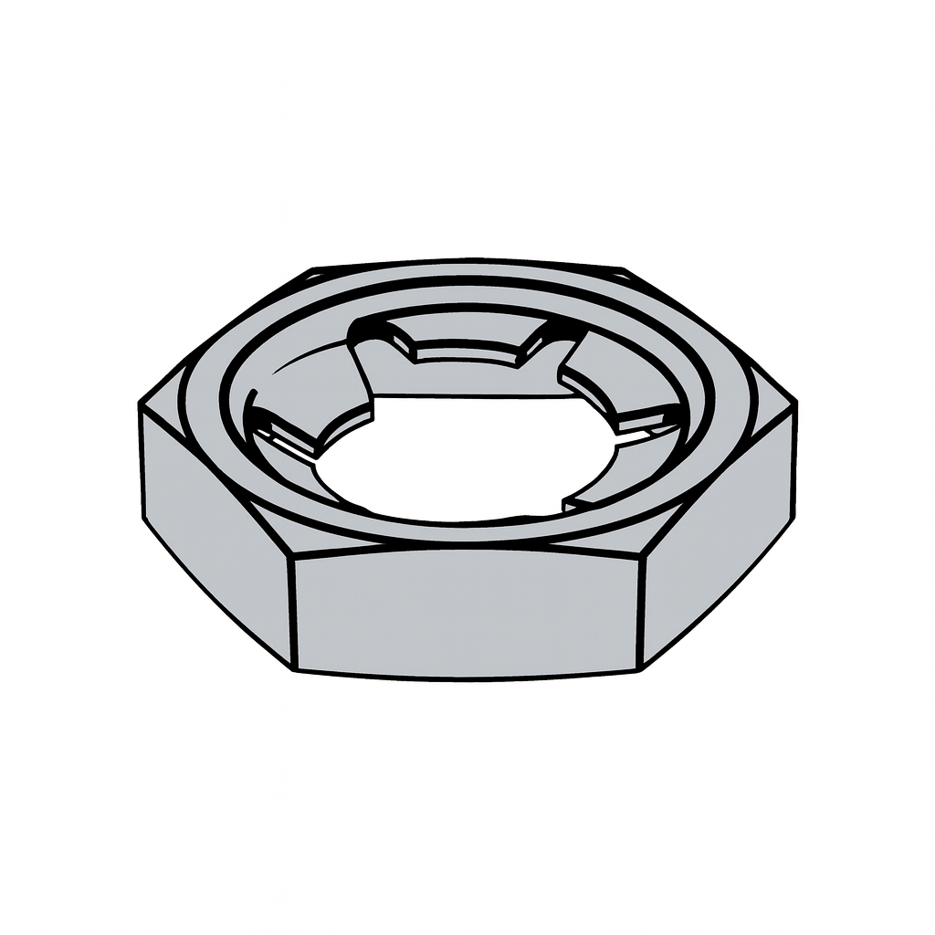 Self-Locking Counter Nuts — DIN Locking Nuts, Indasco product N-06-0020