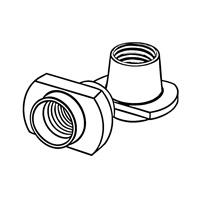 Aerospace Series - Shank Nuts , Self-locking , In Heat Resisting Nickel Base Alloy NI-PH2601 (Inconel 718 ) , Silver. Plated on Thread - Classification: 1550 Mpa ( At Ambient Temperature ) / 600℃ — Indasco product N-06-0024