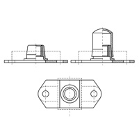 Anchor Nuts with MJ-thread, Deep Counterbore, Self-locking, Floating, Two Lug, Corrosion-resisting Steel, Classification: 1100 MPa/315℃/425℃ — Indasco product N-06-0059