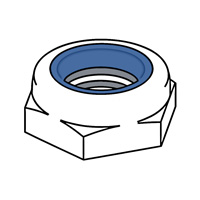 Prevailing Torque Type Hexagon Thin Nuts (with Non-Metallic Insert) — ISO Locking Nuts, Indasco product N-06-0072