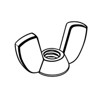 Wing Nuts Edged Wings — DIN Wing Nuts, Indasco product N-09-0002