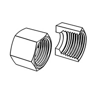 Non-Soldering and Soldering Compression Fittings - Union Nuts Series L1 ( Pipe Nuts ) — DIN Coupling Nuts, Indasco product N-14-0002