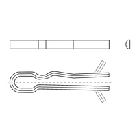 Split Pins, Form VN — DIN Split Pins, Indasco product P-01-0004