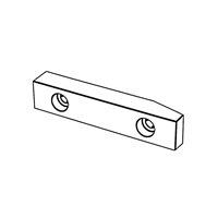 Parallel Keys, with Taper and Two Step Bore for Fixation Screw - Type H — DIN Keys, Indasco product P-07-0016