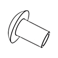 Semitubular Pan Head Rivets with Nominal Diameters From 1.6 to 10mm — DIN Tubular-Semi-Tubular Rivets, Indasco product R-02-0011