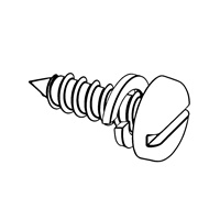 Slotted Pan Head Tapping Screw and Spring Washer Assemblies-SEMS (Type B Tapping Screw Thread Diameter) — Indasco product S-05-0005