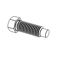 Hexagon Head Set Screws with Small Hexagon and Full Dog Point — DIN Set-Headless Screws, Indasco product S-06-0007