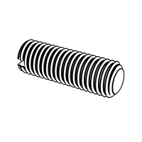 Slotted Set Screws with Flat Point — EN Set-Headless Screws, Indasco product S-06-0012