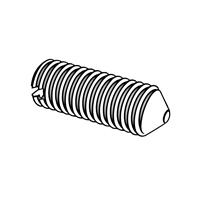 Slotted Set Screws with Cone Point — ISO Set-Headless Screws, Indasco product S-06-0017