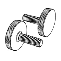 Knurled Thumb Screws, Low Type — DIN Knurled Screws, Indasco product S-08-0002