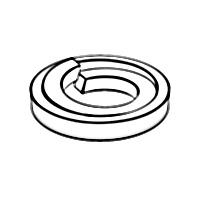 Spring Lock Washers with Safety Ring — DIN Spring Washers, Indasco product W-04-0010