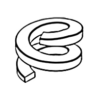 Double Coil Helical Spring Lock Washers for Wood Structures — ASME Spring Lock Washers, Indasco product W-05-0001