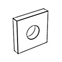 Square Washers; Especially for Wood Constructions — DIN Square Washers, Indasco product W-07-0002