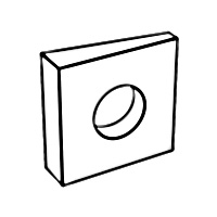 Hardened Beveled Washers with Slope or Taper in Thickness 1:6 (ASTM F436 / F436M) — ASME Beveled Washers, Indasco product W-08-0002